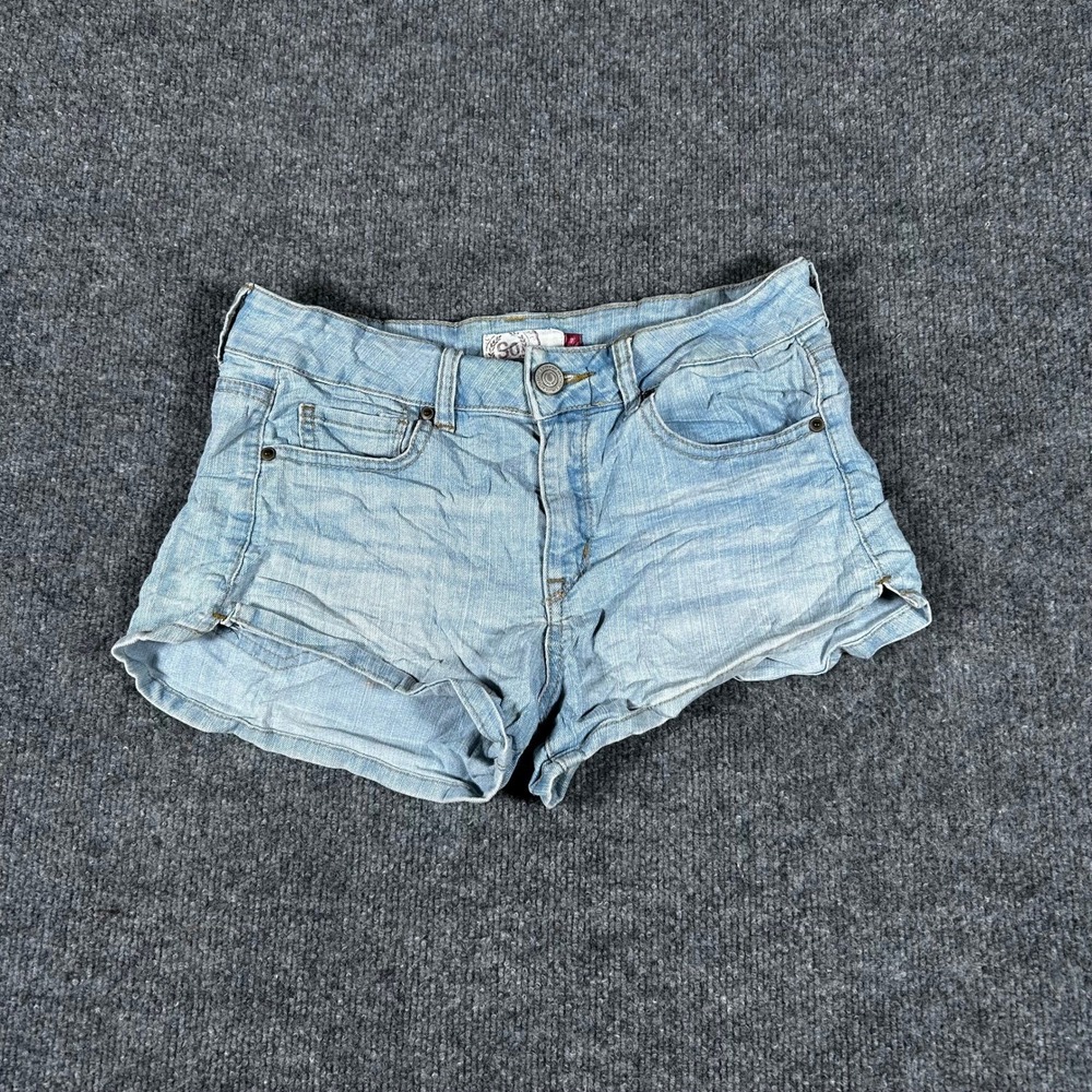 Bongo Denim Shorts Womens Size 7 Light Wash Stretch Casual Summer Mini Jean